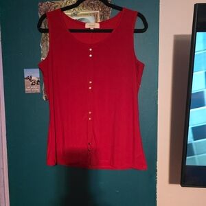 Chic Red Sleeveless Tank Top